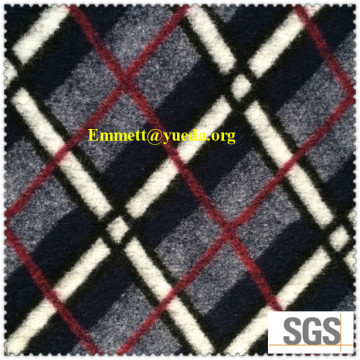 Plaid check jacquard knit boiled Wool Fabric, Woolen Cloth Fabric, Wool Cloth Fabric