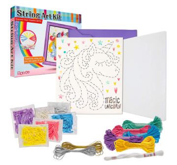 Unicorn String Art Complete Arts and Crafts Project voor meisjes: een betoverende kunstset