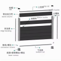 Cercas al aire libre Venanza de panel de aluminio de jardín fácil de ensamblar