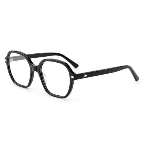 Lightweight Irregular Octagon Solid Acetate Optical Frames ME2066