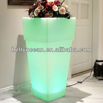 FO-9530 LED illuminate flower planter,home ornaments flower pots,tall flower vase