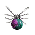 Ruby zoisite 16MM Ball Antique Silver Spider Pendant (47x40mm) Keychain