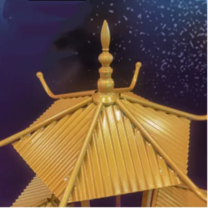 Chinese-style Hexagonal Pavilion Aisle Marker