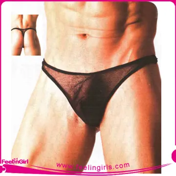 Sexy Transparent Men Padded G-string Underwear