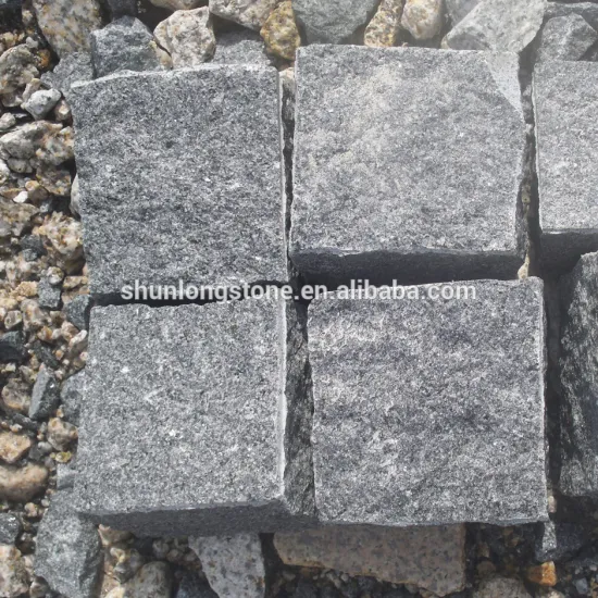 G654 grey granite cube stone,paving stone,garden stone