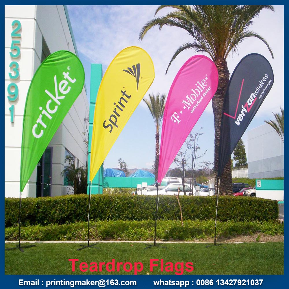 Custom Advertising Flying Teardrop Flags Banners