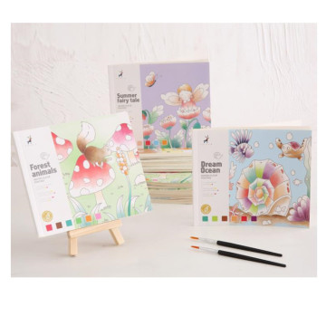Custom Pocket Watercolor Painting Bookmarks Book for Kids