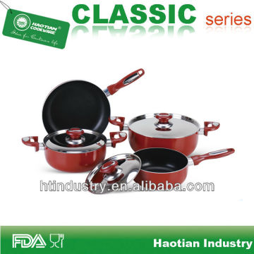 7pcs Aluminum Non stick Cookware Set for Mideast Arab Markets