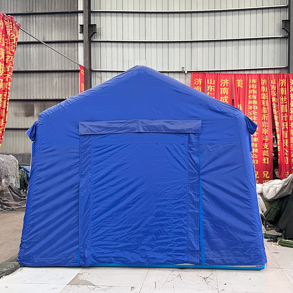 Blue canvas waterproof emergency tent