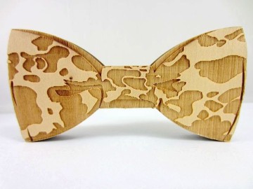 Christmas Cheap Natural Wooden Bow Tie
