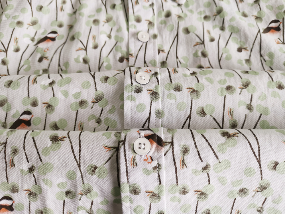 Cotton Flower Print Shirt