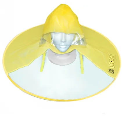 Customized Logo Children's Umbrella Hat and Raincoat with Hand-Free Design