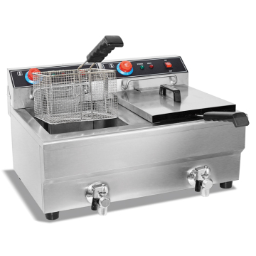 Wholesale Desktop Double Tank Deep Fryer Electric Restaurant Square Deep Fryer Equipment Making Machine