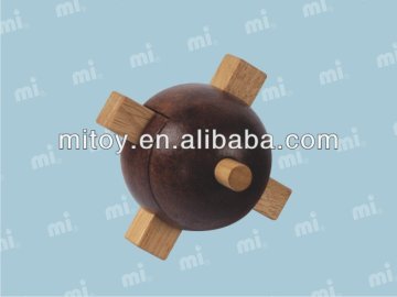 2015 Christmas gift factory production ICTI certification interrocking wooden puzzle