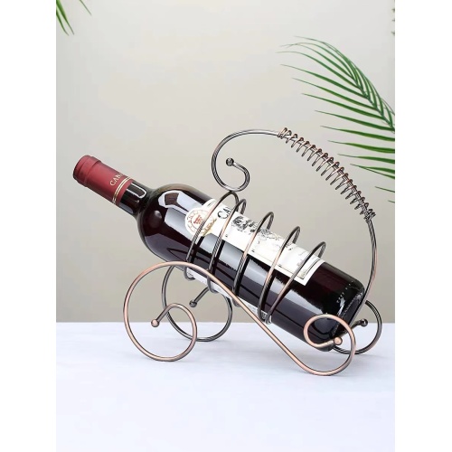 Bronzed European creative wine rack