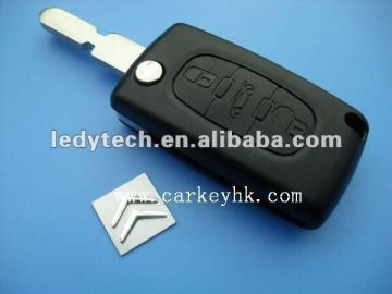 Top quality Citroen 3 buttons flip key 406 blade 433Mhz ID46 chip
