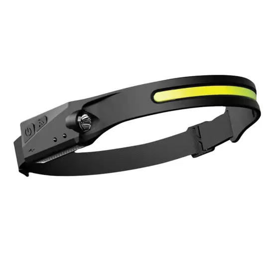 Lightweight Rechargeable COB Headlamp with Adjustable Headband for Outdoor Running