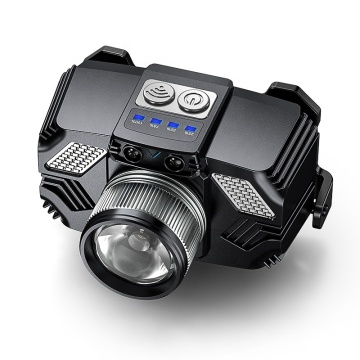 90 Rotatable Waterproof USB Rechargeable LED Head Lamp with Floodlight Focus