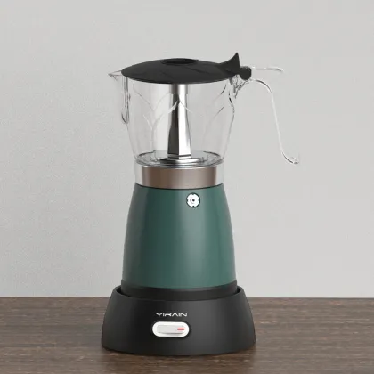 Electric Italy Espresso Maker Aluminum Geyser 6 Cup Handheld Vietnamese Coffee Brewer