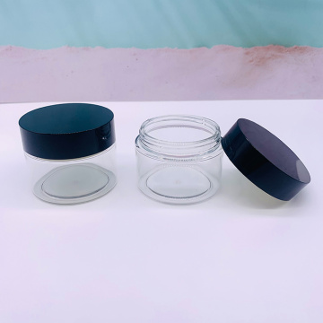 Jar crème rond en plastique cosmétique en plastique