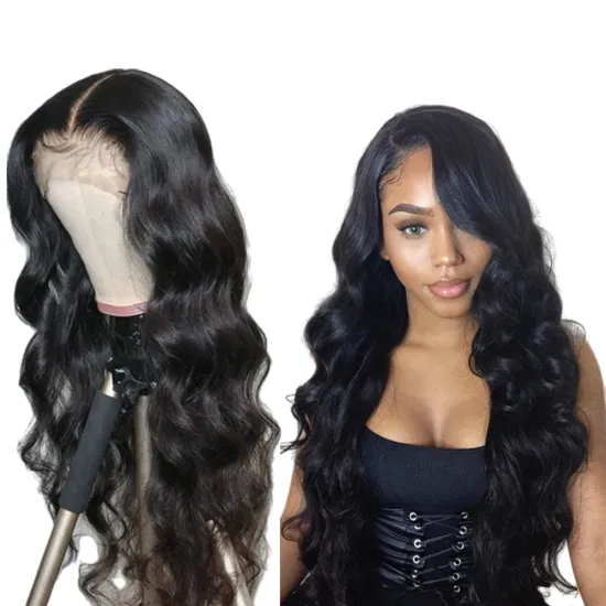 8 22  28 Inch 150% Glueless Reliable  Indian Remy Human Hair Body Wave Lace Front Wig  With Baby Hair