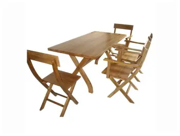 Outdoor Solid Wood Table Set