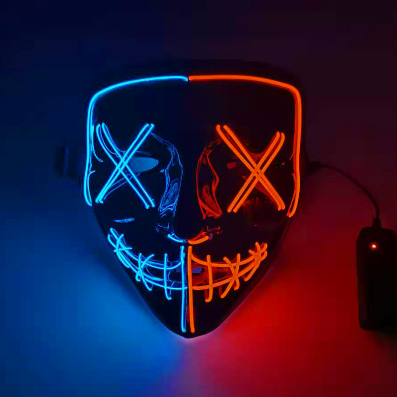 Dual Color EL Wire Purge LED Mask