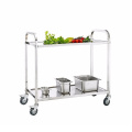 Edelstahl 2 Regalservice-Trolley