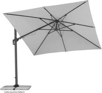 Windproof Aluminum Cantilever Square Garden Umbrella for Market and Hanging Use