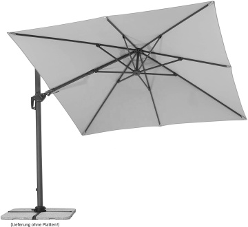 Windproof Aluminum Cantilever Square Garden Umbrella for Market and Hanging Use