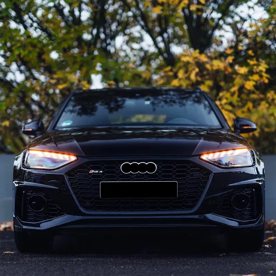 Front Bumper with Grille Kit for Audi A4 2020-2021 to RS4 Conversion