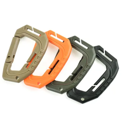 Tactical Molle Plastic Hook Carabiner for Outdoor Hiking