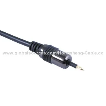 3.5mm Toslink/Fiber-optic Cable for CD and DVD Players, DAT Recorders, Computers
