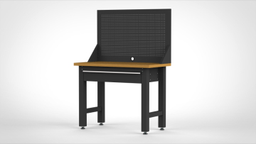Safewell Metal Black Work Bench με Pegboard