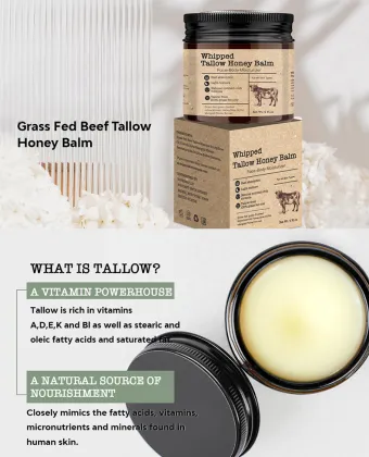 Wholesale Private Label Natural Whipped Beef Tallow Balm for Sensitive Dry Skin