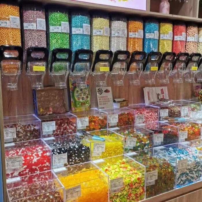 Bulk Snacks Stacking Shelves for Supermarket