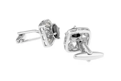Octagon Skeleton Black Ziron Cufflinks Customized Mens Cufflinks