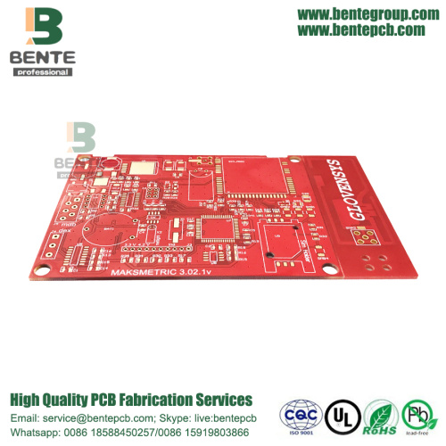 Red Ink 4 Layers PCB IT180 High TG PCB ENIG 3u" Thick Gold