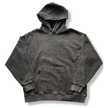 Heren Vintage Franse Terry Cotton Puff Printing Hoodie