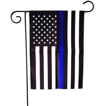 Thin Blue Line USA Garden Flag American Flag