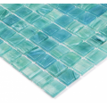 Watercolor glass mosaic tiles for swimming pools