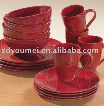 16pcs set stoneware dinnerware