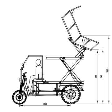 3 Räder Palmbaumentfernung LKW-Dumper