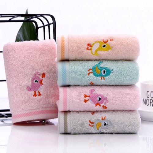 Cartoon embroidery Baby wash face towel handkerchief