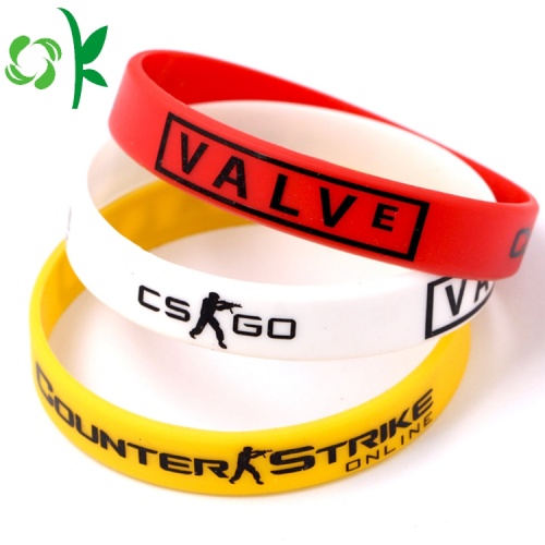 Bracelet en silicone personnalisé personnalisé a plusieurs couleurs