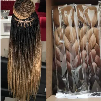 Jumbo ombre braiding hair extension customize package for wig braids