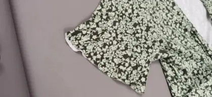 ladies flower printed short sleeve dress