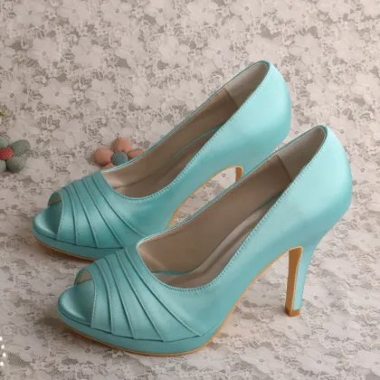 Purple Wedding Shoes for Bride High Heeled