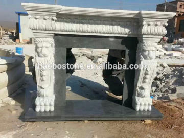 Natural White Marble Fireplace Mantel