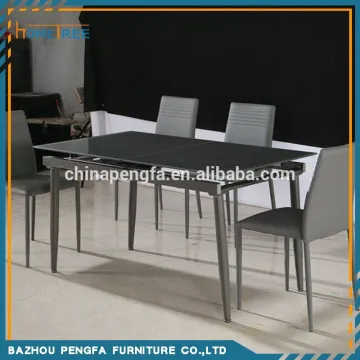 Glass dining table and chairs for dining room furniture